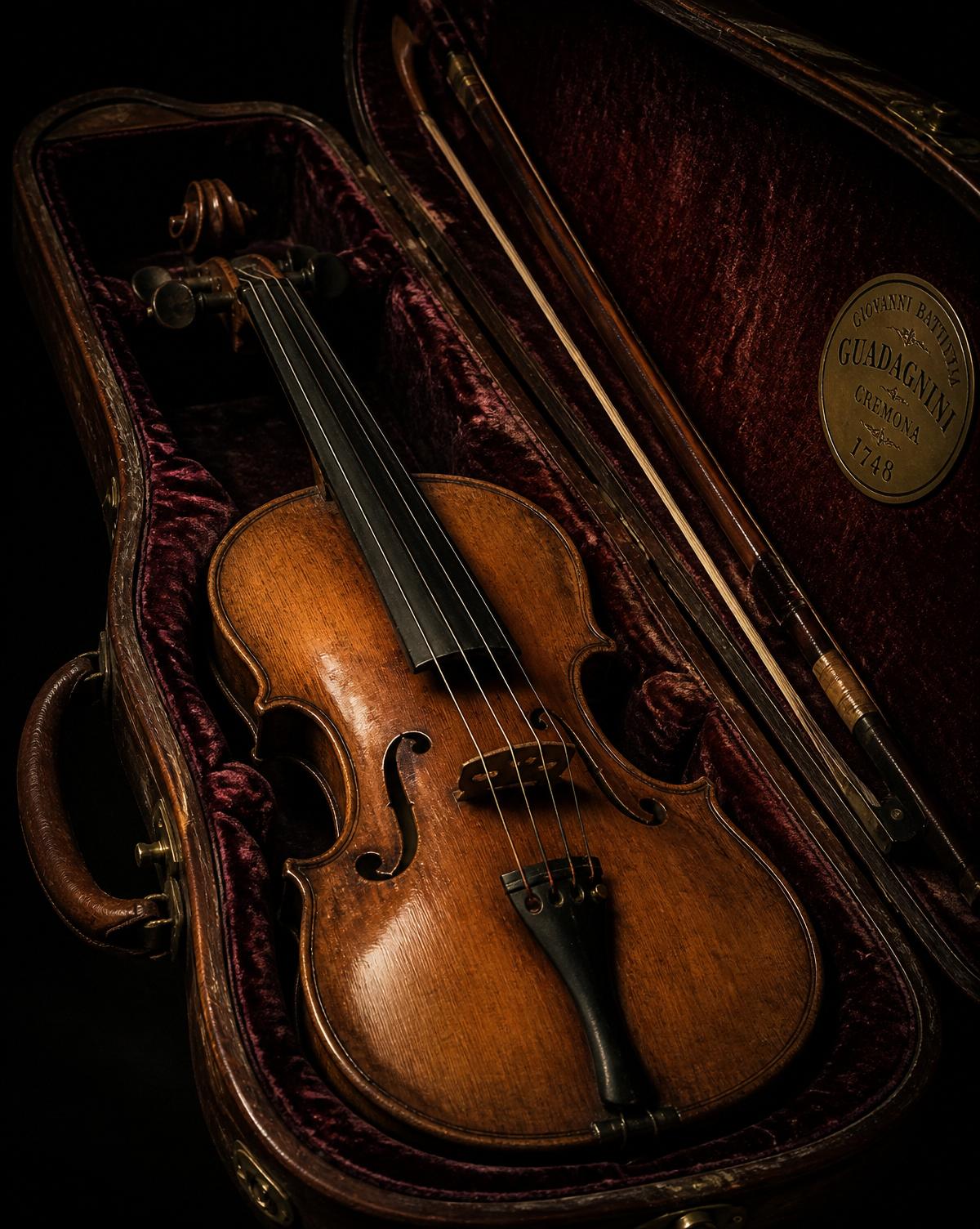 Antique Italian violin in a velvet-lined case